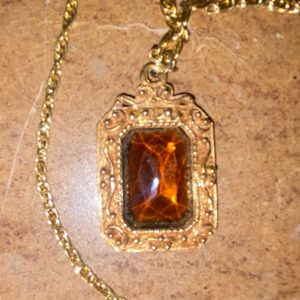 Vintage Goldette Long Jeweled Necklace